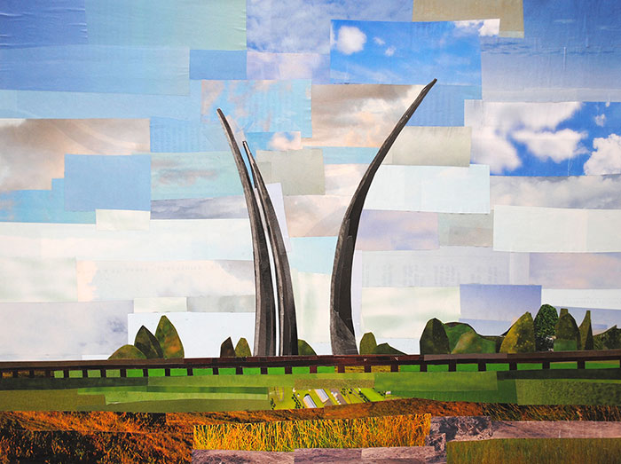 Air Force Memorial by collage artist Megan Coyle