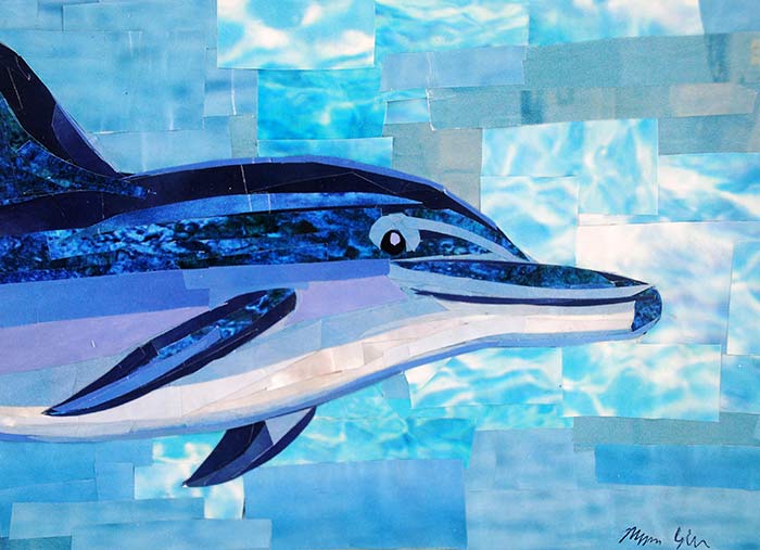 Dolphin by collage artist Megan Coyle