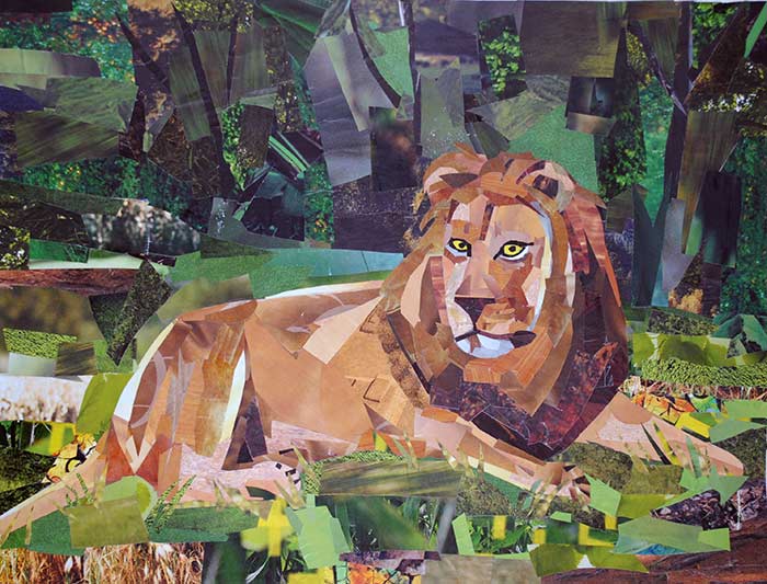 King of the Jungle by collage artist Megan Coyle