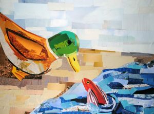 Duck and Fish by collage artist Megan Coyle