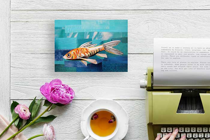 The Daydreaming Fish by collage artist Megan Coyle