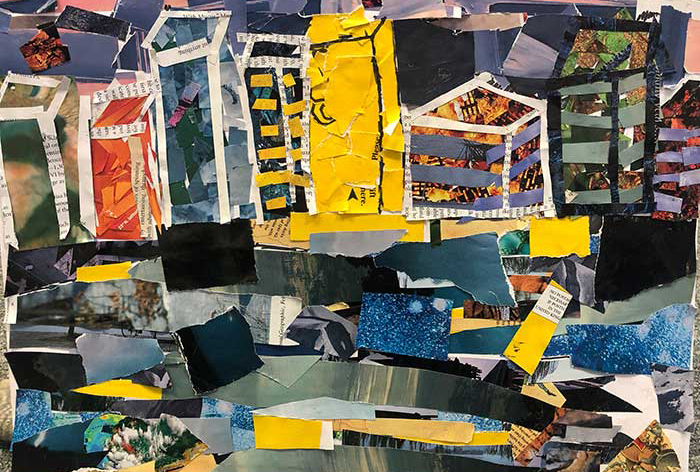 Collage by a London student inspired by Megan Coyle's collages